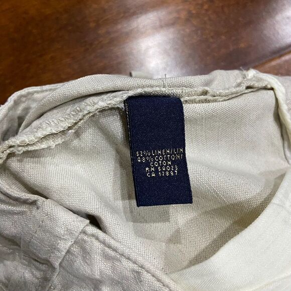 Banana Republic Vintage 2003 Linen Blend Light Tan Pants Men's Size 35 x 32 - Picture 6 of 9